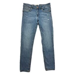 Zara Jeans Women Size 10 Z1975 Distressed Denim Mid Rise Skinny